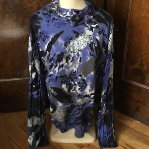 Spanner Sport multicolor print cowl sweater, med